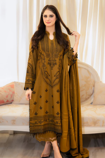Libas - 3pcs Lawn Embroidered With Chiffon Emb Dupatta - 3001